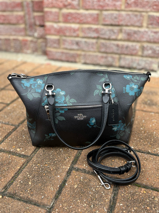 COACH Black/Multi Floral Purse