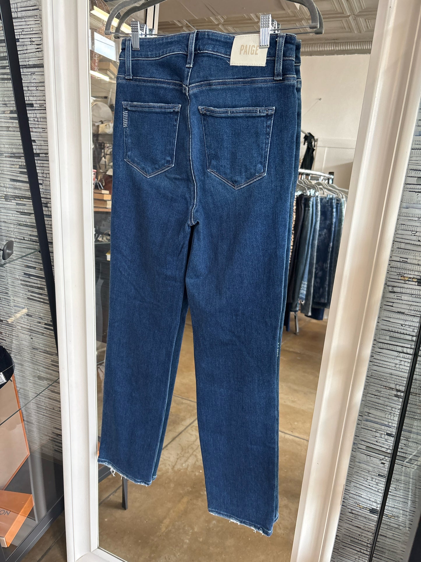 PAIGE Size 27 Dark Wash distressed Jeans