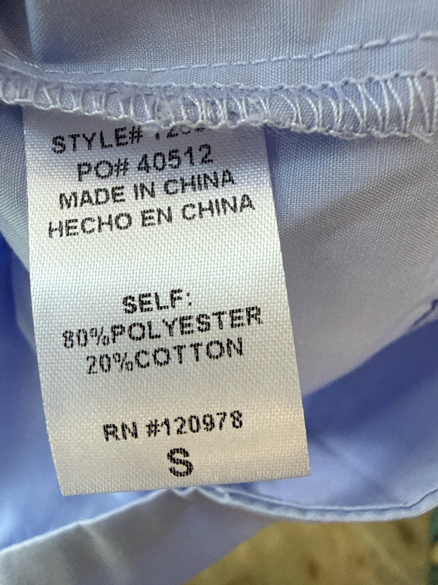 entro Size S Periwinkle Top