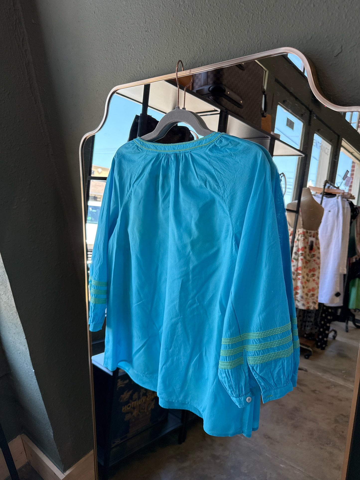 TALBOTS Size SP Blue/Green Top