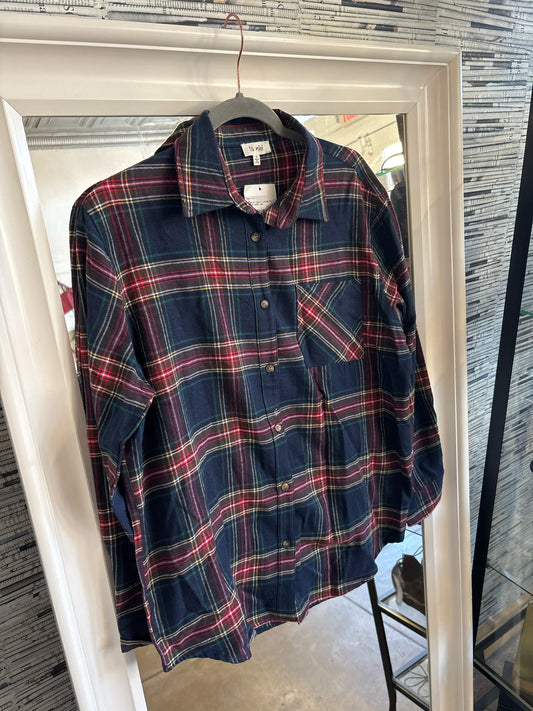 LA MIEL multi Plaid Top