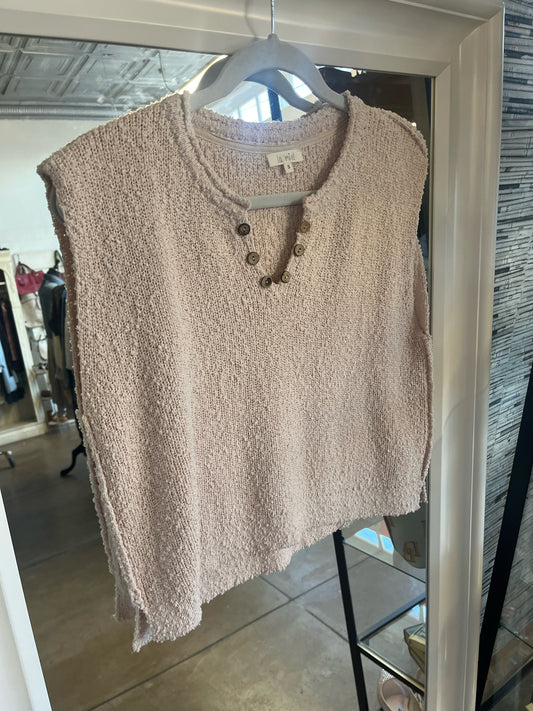 LA MIEL Size S Oatmeal Sleeveless Top