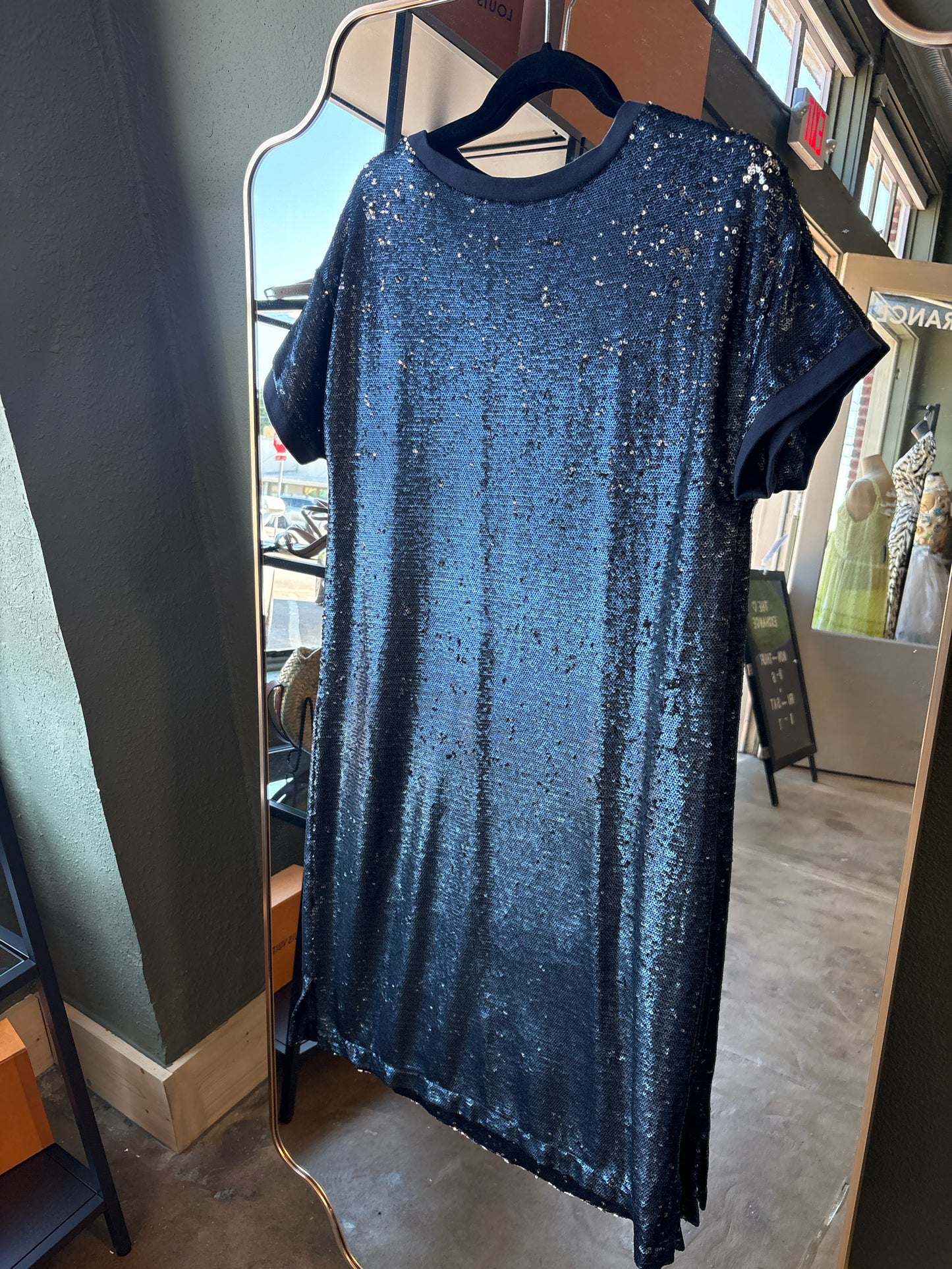 Moulinette Soeurs Size M Blue Sequin Dress