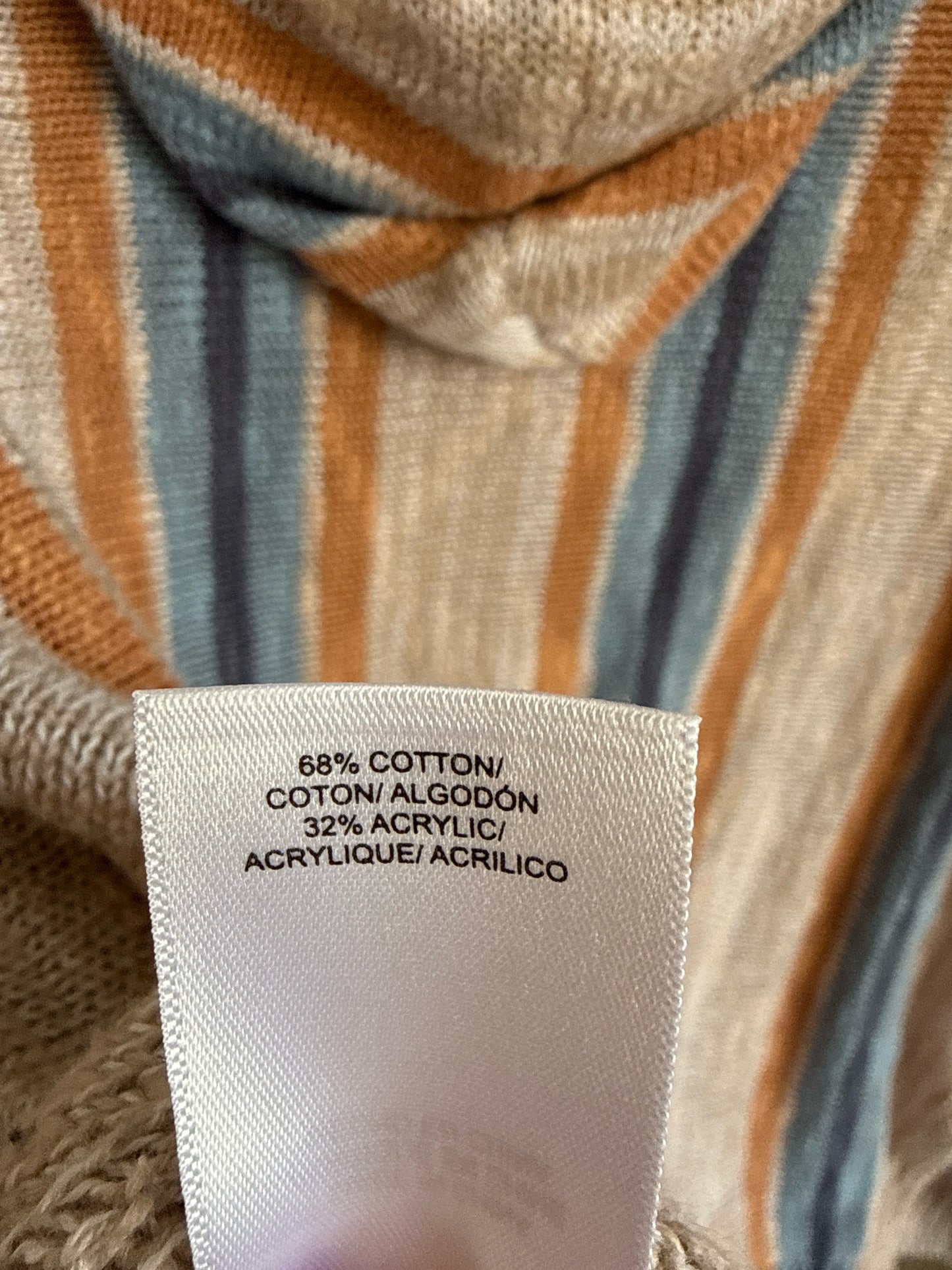 Lucky Brand Size M Orange/Blue Pullover/Hoodie