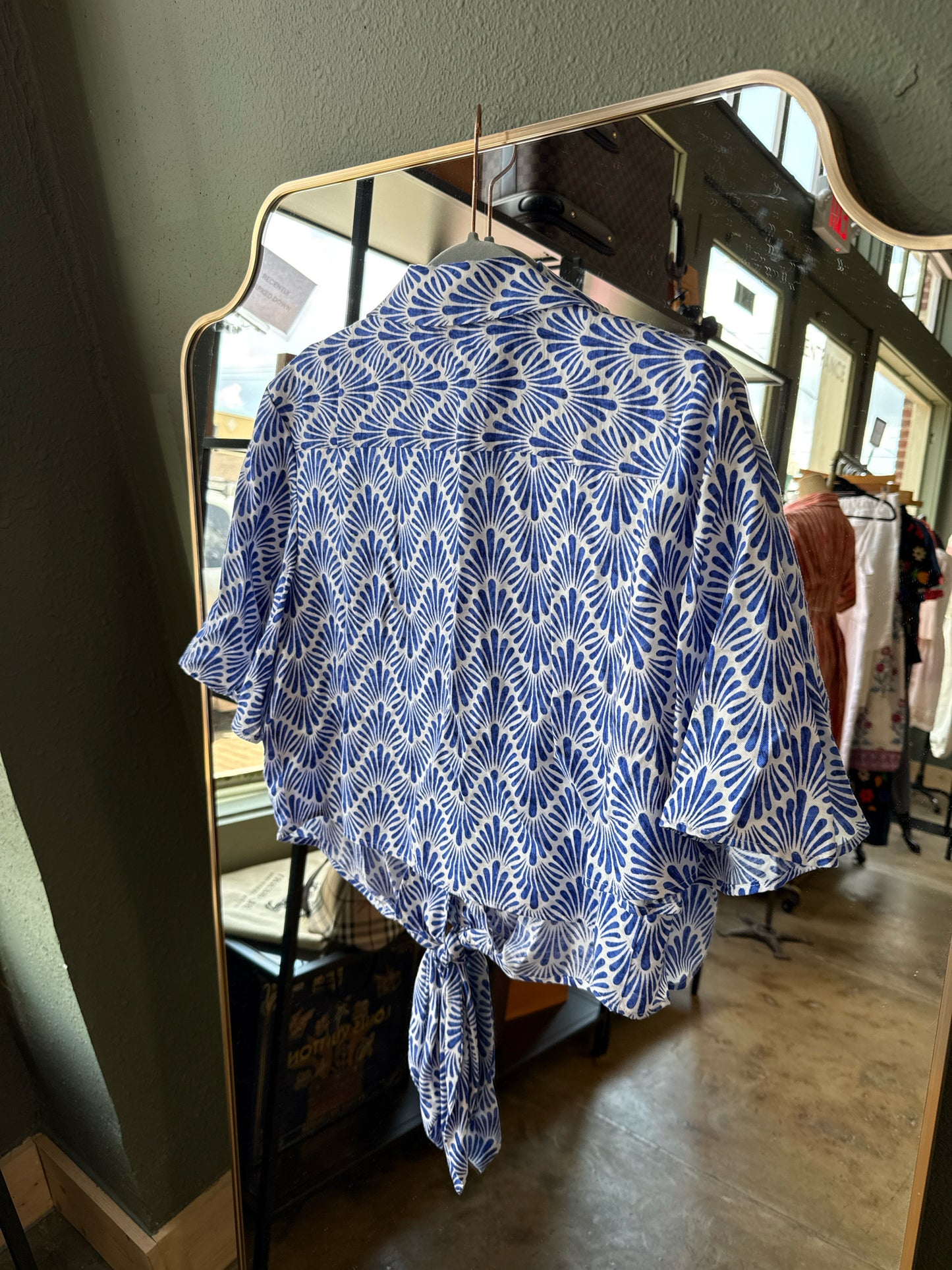 MNG Size 6 Blue/White Top