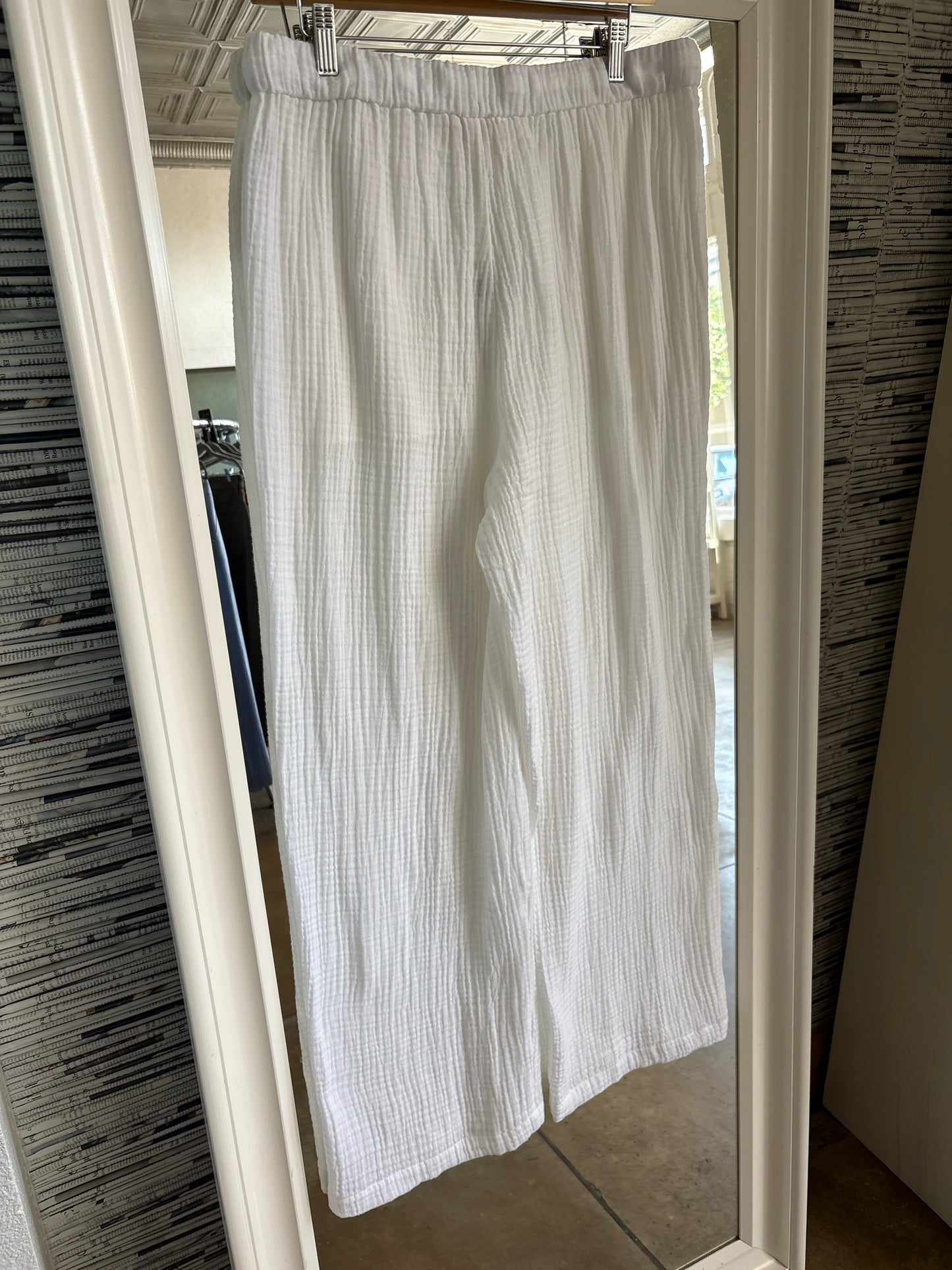 EILEEN FISHER Size M White Pants