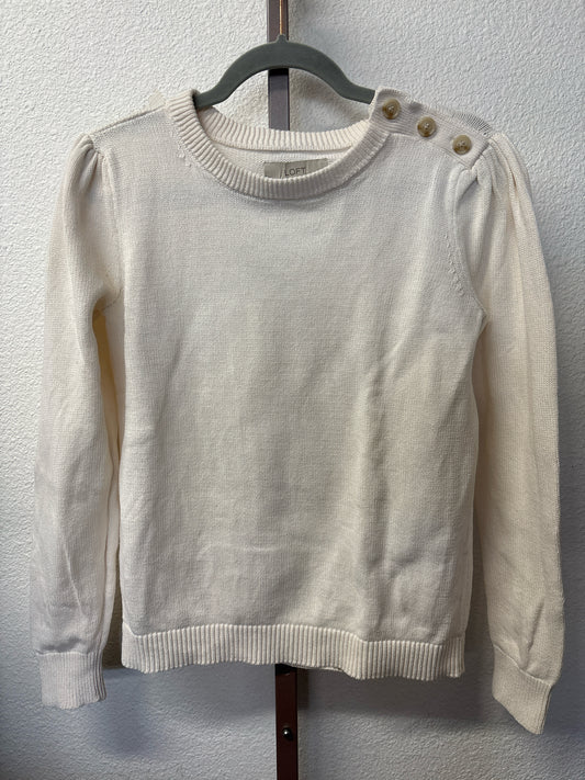 LOFT Size M Cream Knit Sweater