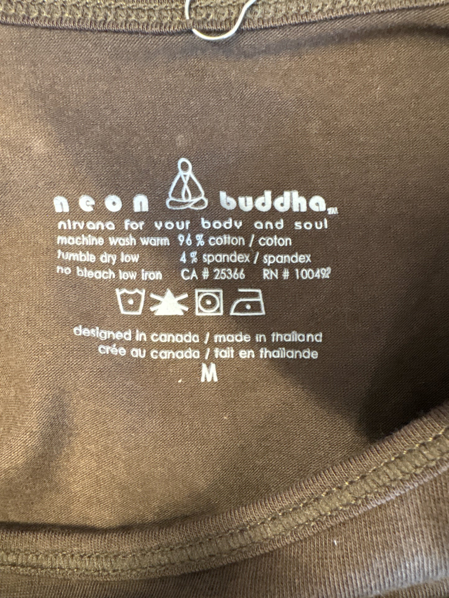 Neon Buddha Size M Brown Top