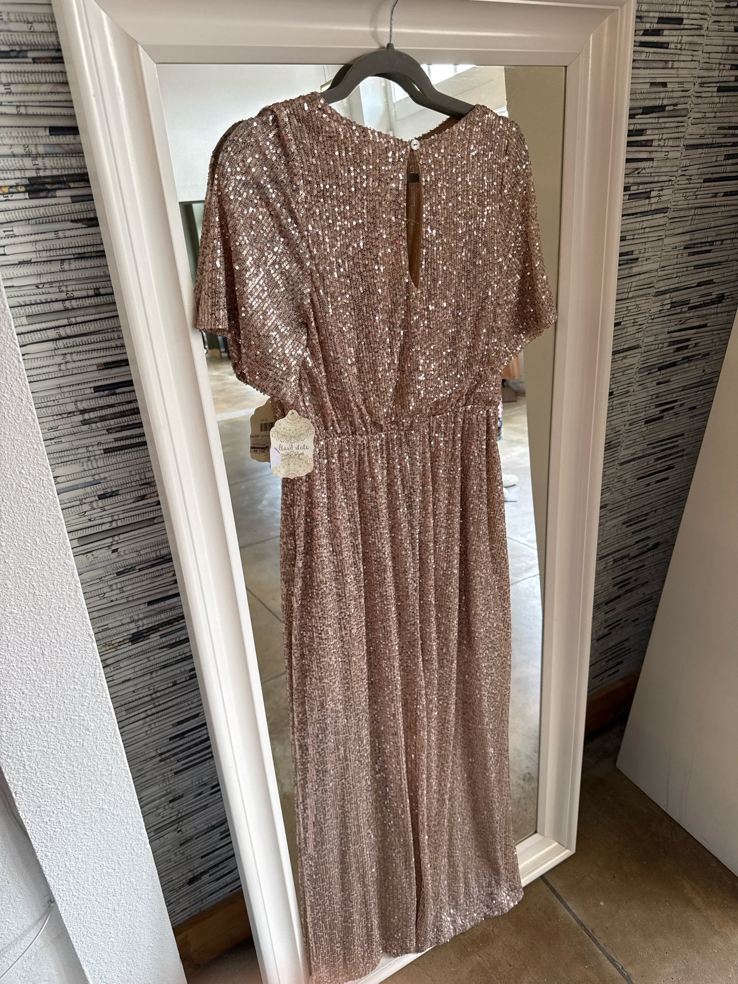 Altar'd State Size M Gold Sequin Dress
