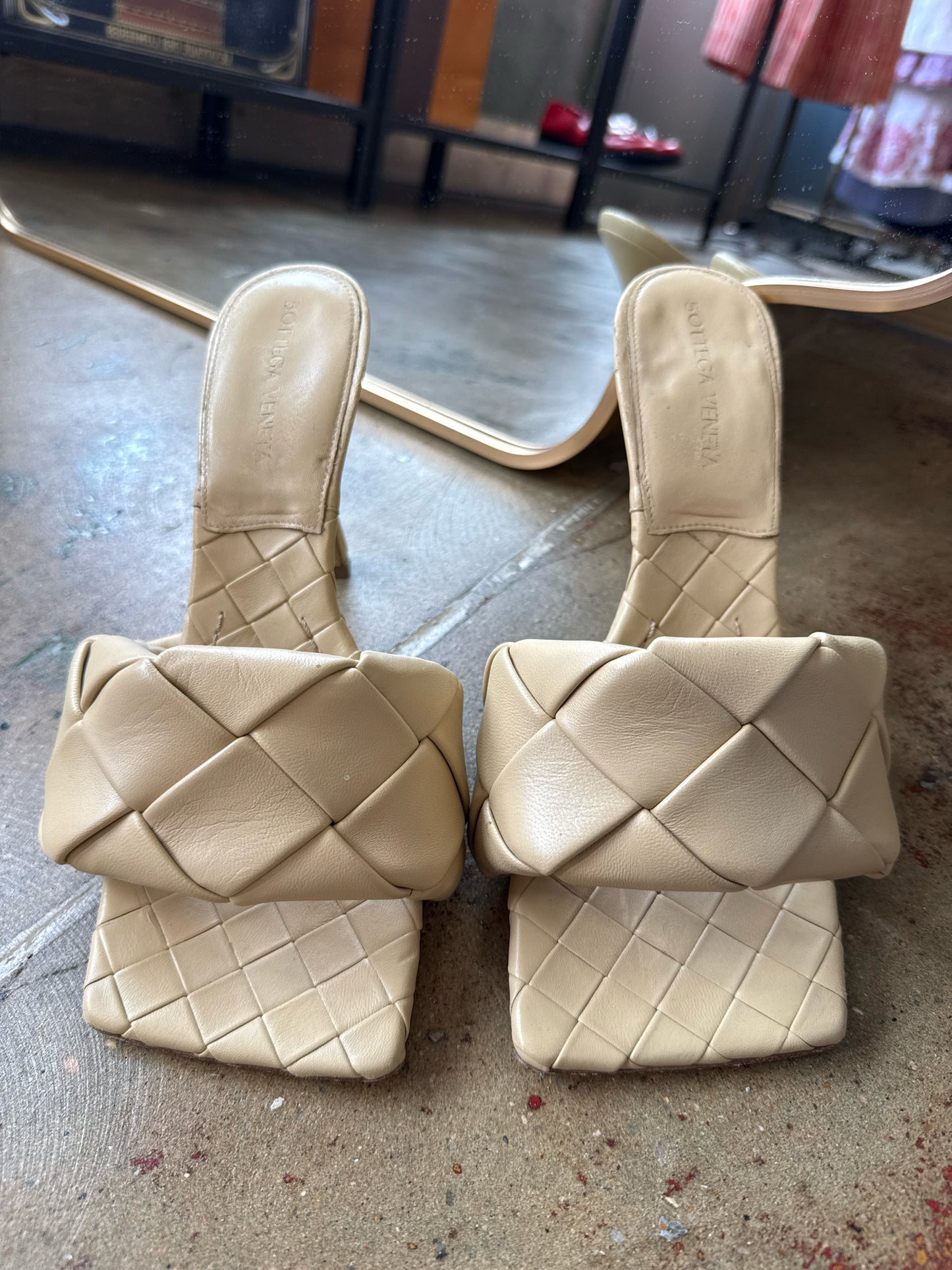 Bottega Veneta Shoe Size 38.5 Tan Heels