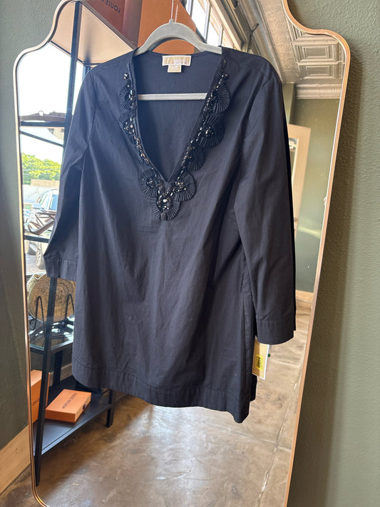 MICHAEL KORS Size L Black Top