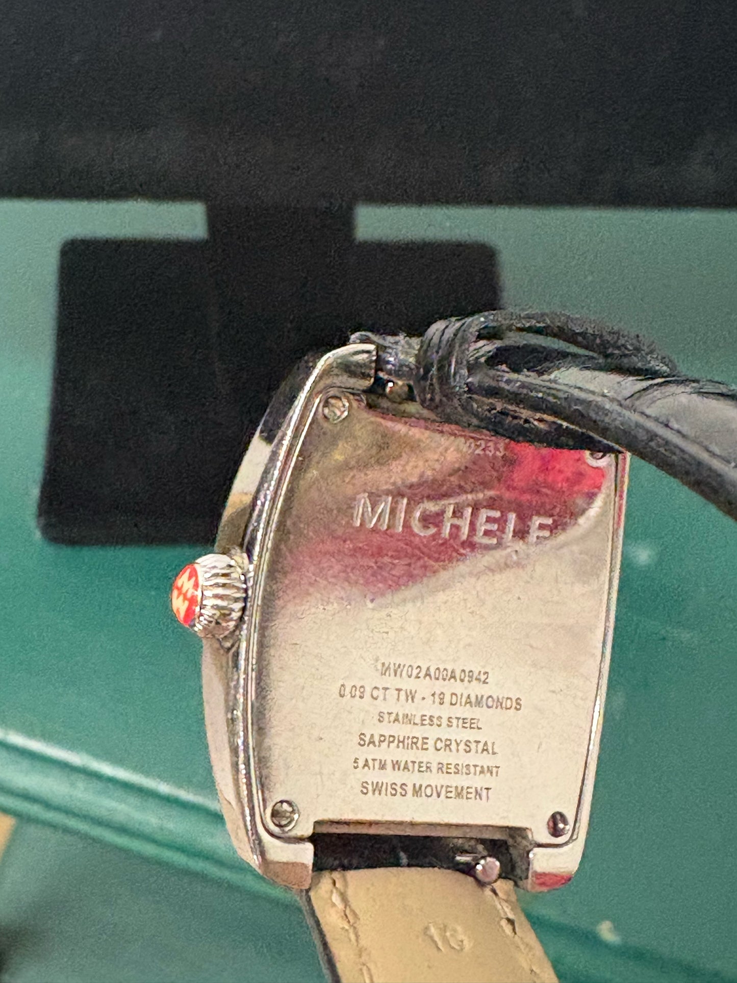 Michele Black/Silver Watch