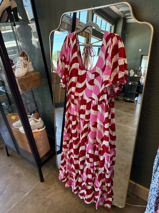 CITY CHIC Size L Red/Pink Dress