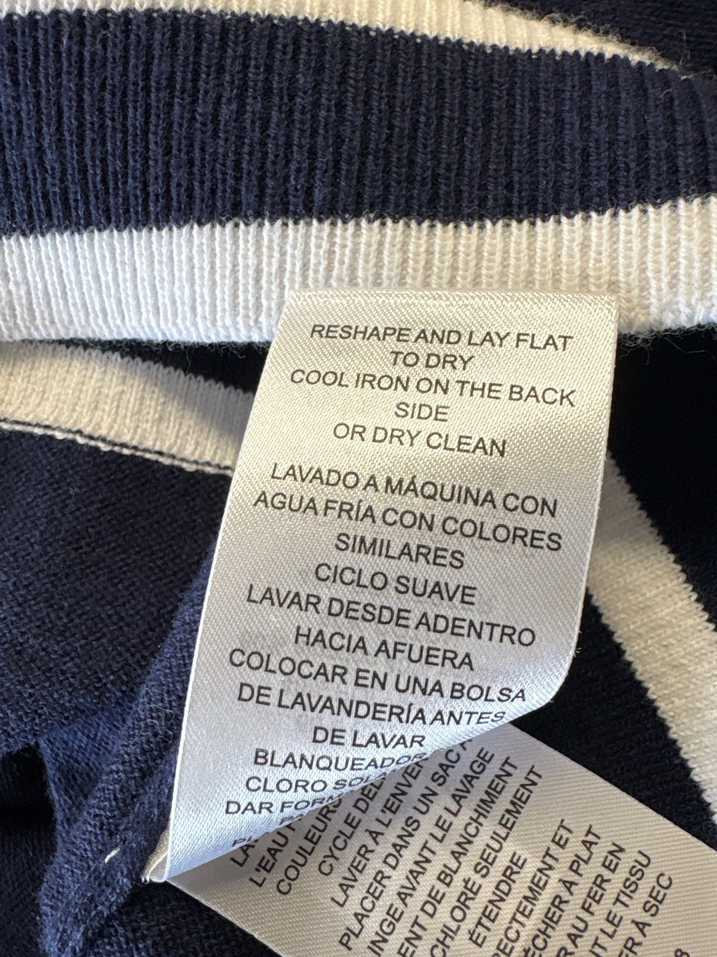 MICHAEL KORS Size L Navy + white Sweater