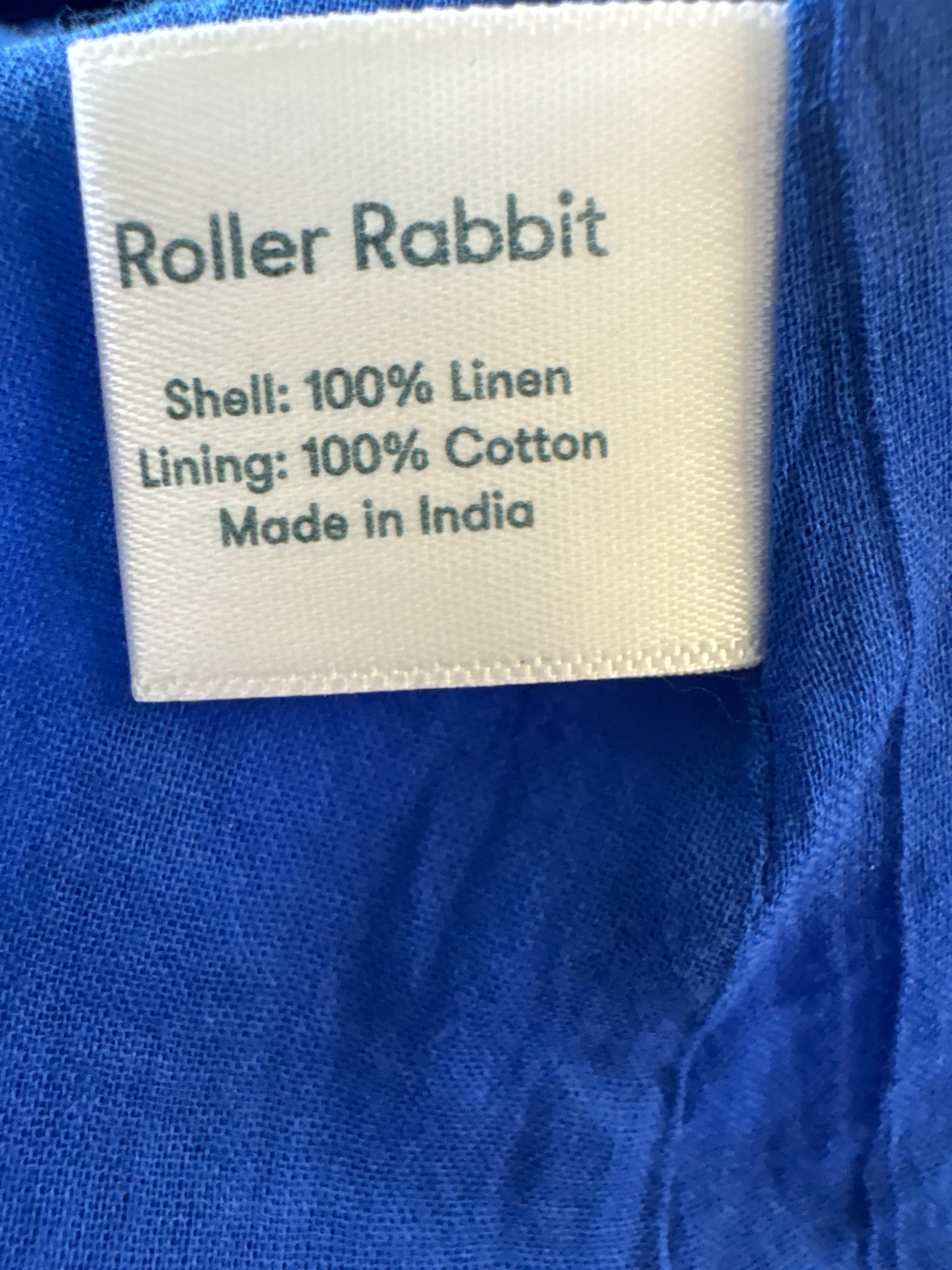 ROLLER RABBIT Size L Blue Dress