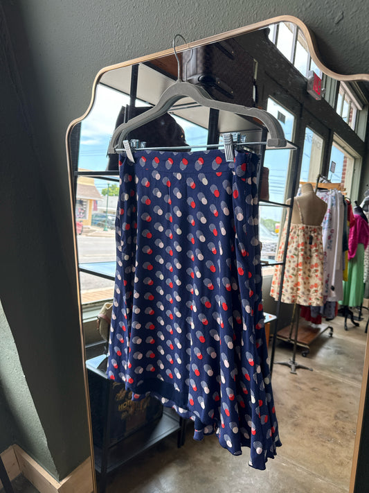 Kate Spade Size 2 Blue/Red Skirt