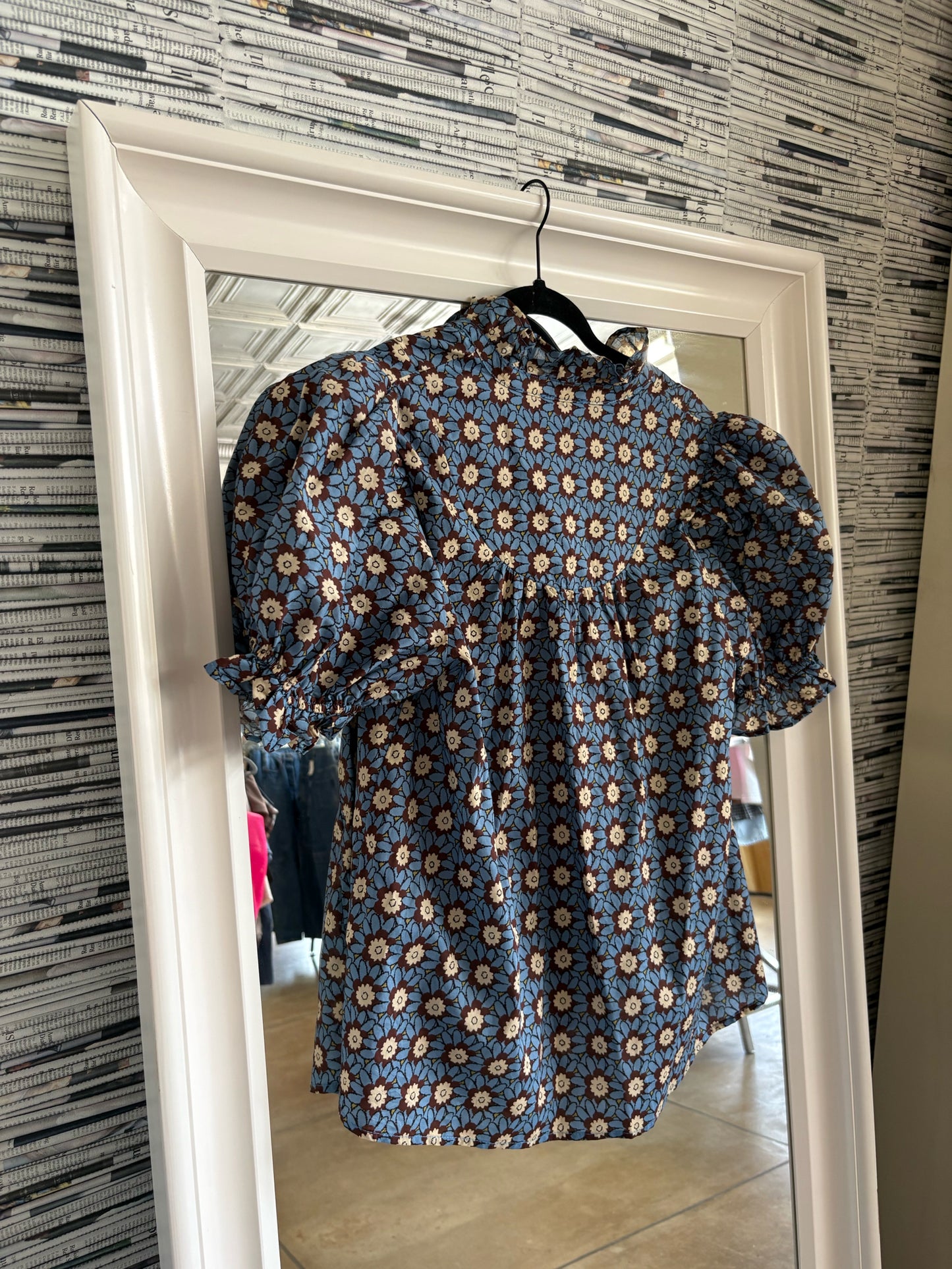 entro Size S Blue/Brown Top