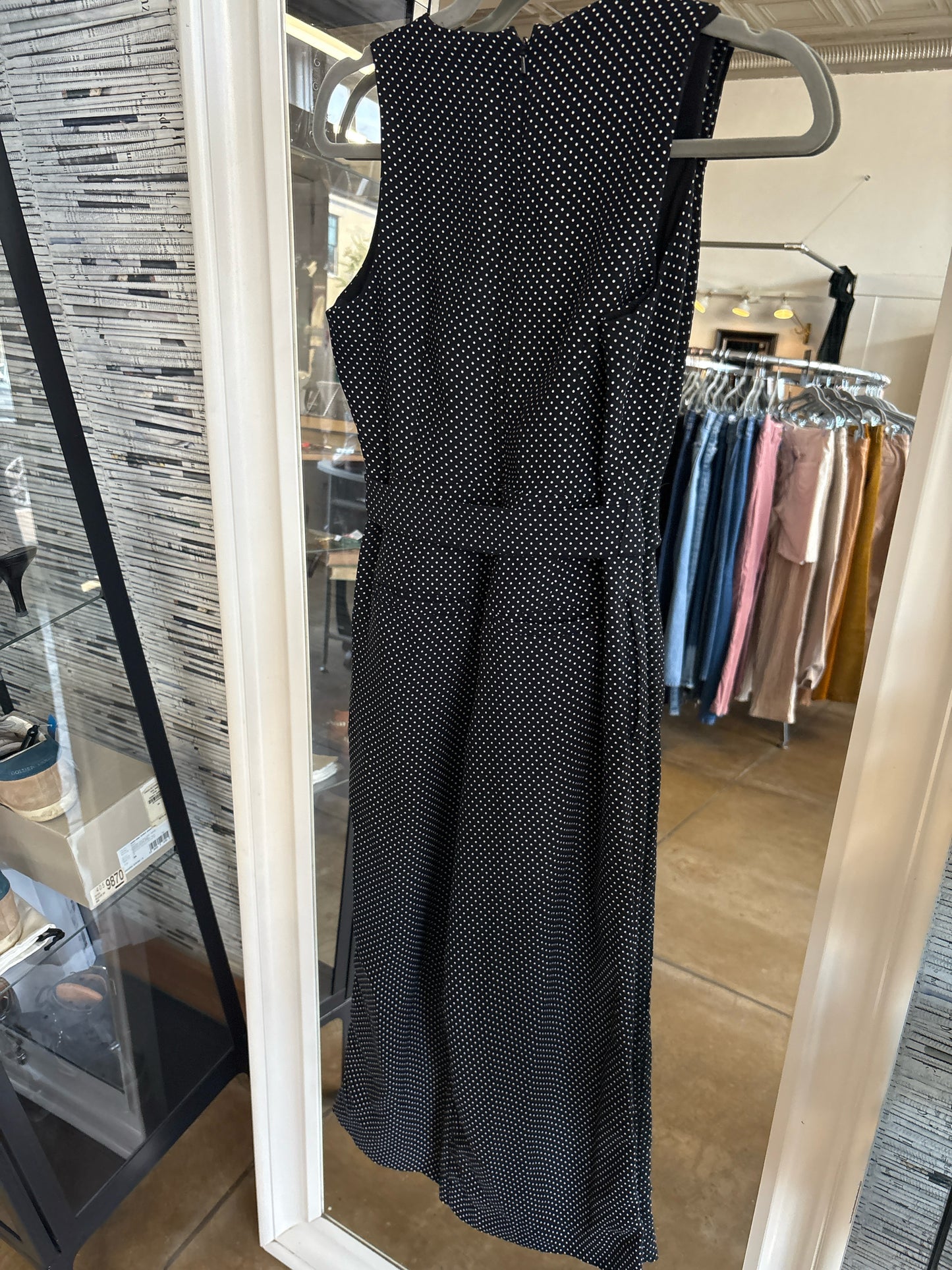 BANANA REP. Size 0 B&W Polka Dot Romper