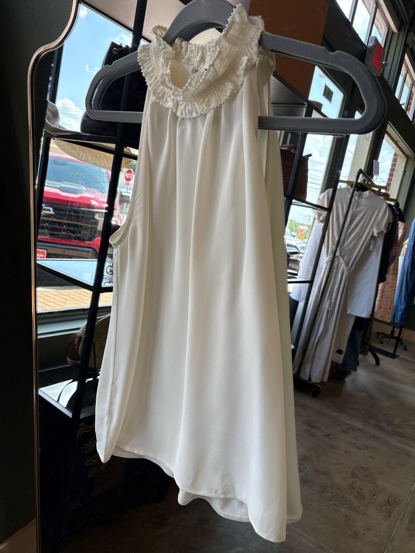ANN TAYLOR Size XS off white high neck Top
