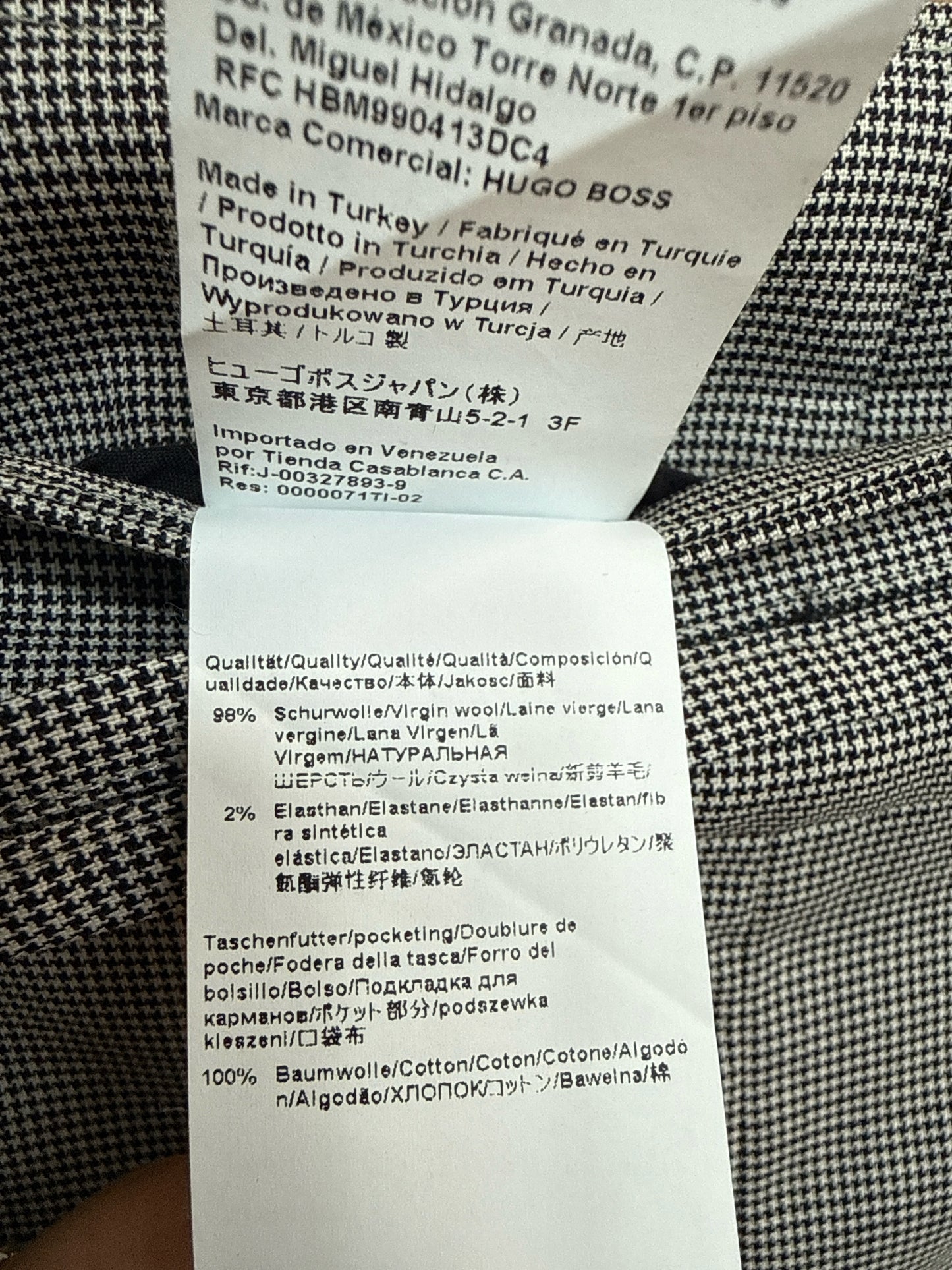 BOSS Size 12 Black/White Pants