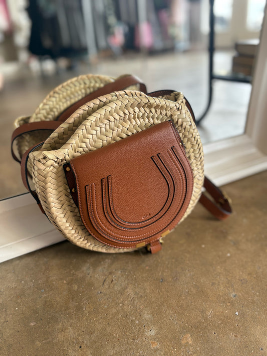 Chloe Cream/Tan Raffia Luxury
