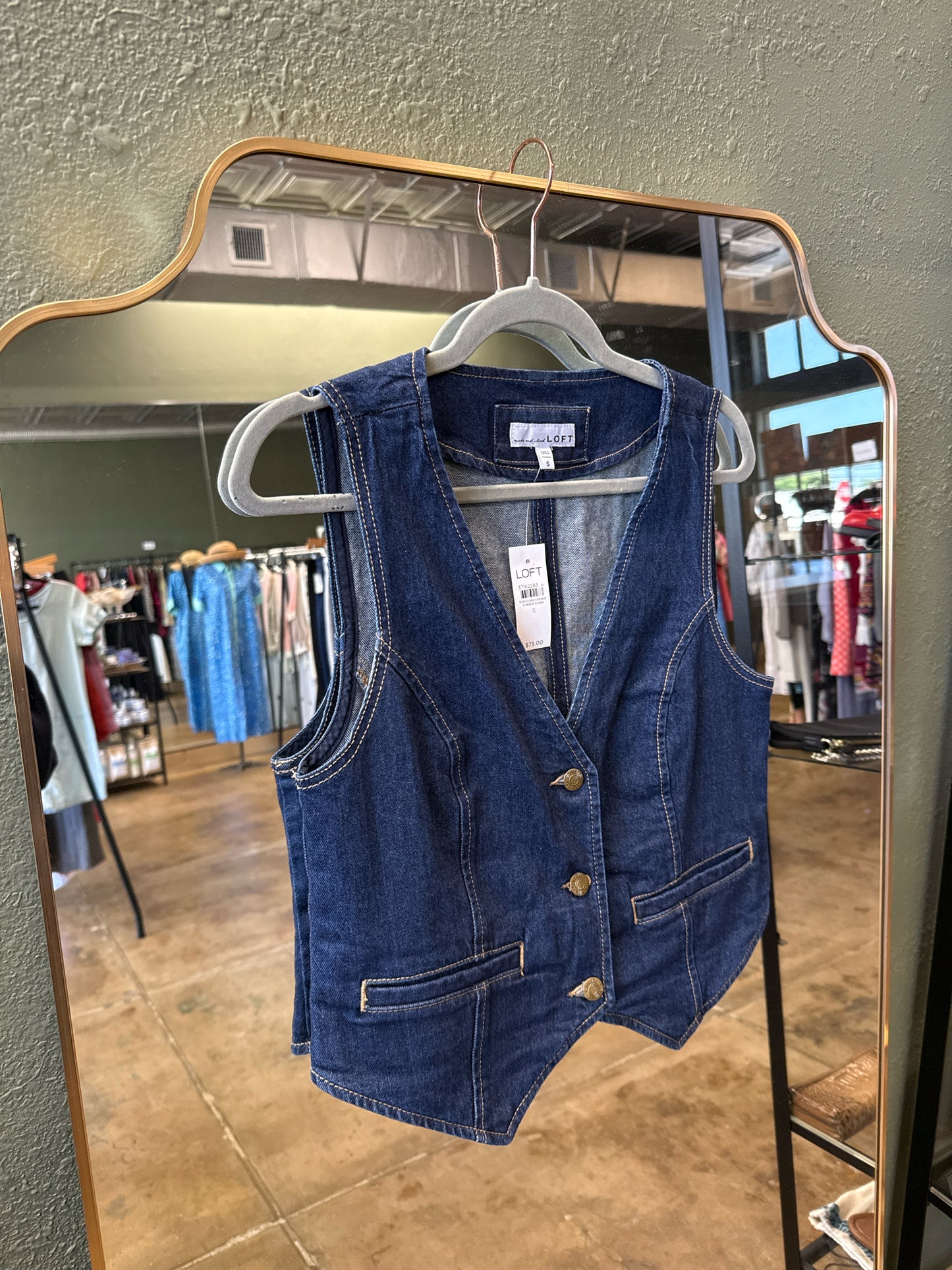 LOFT Size S Denim Vest