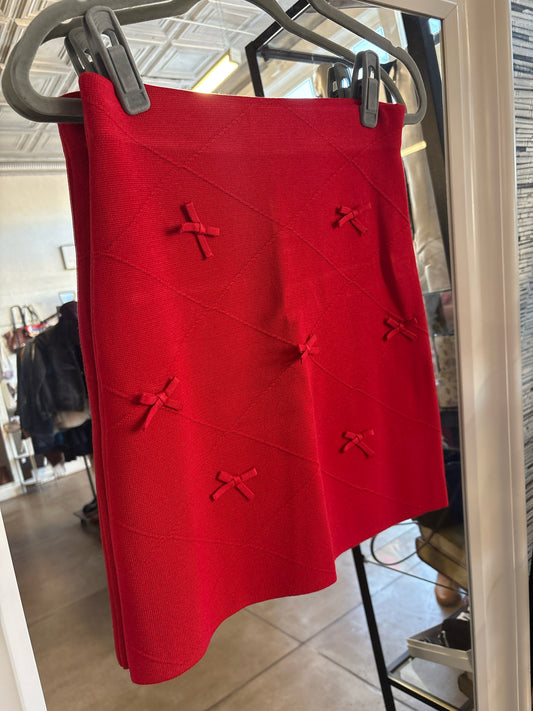Maeve Size S Red Bows Skirt
