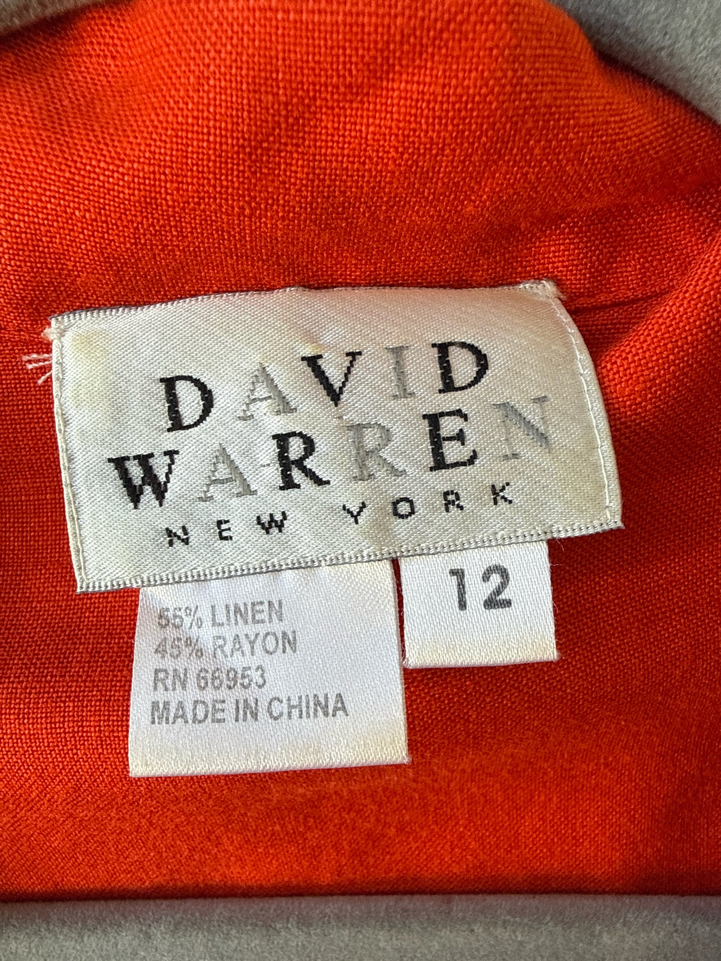 David Warren Size 12 Red Jacket