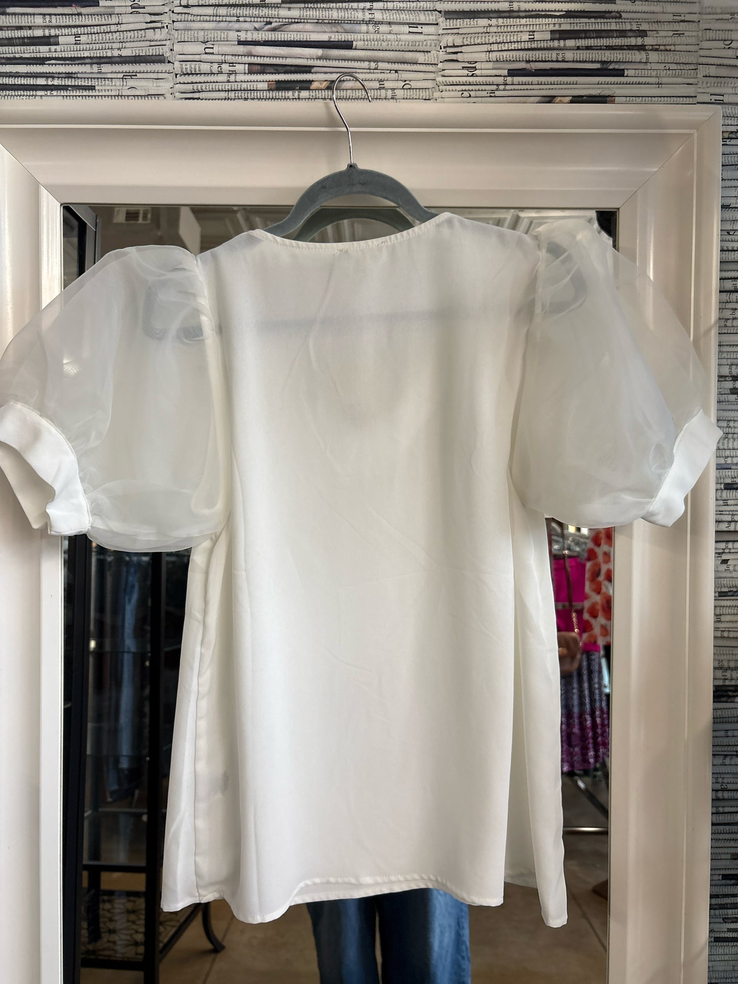 Jodifl Size S Puff Sleeve Top