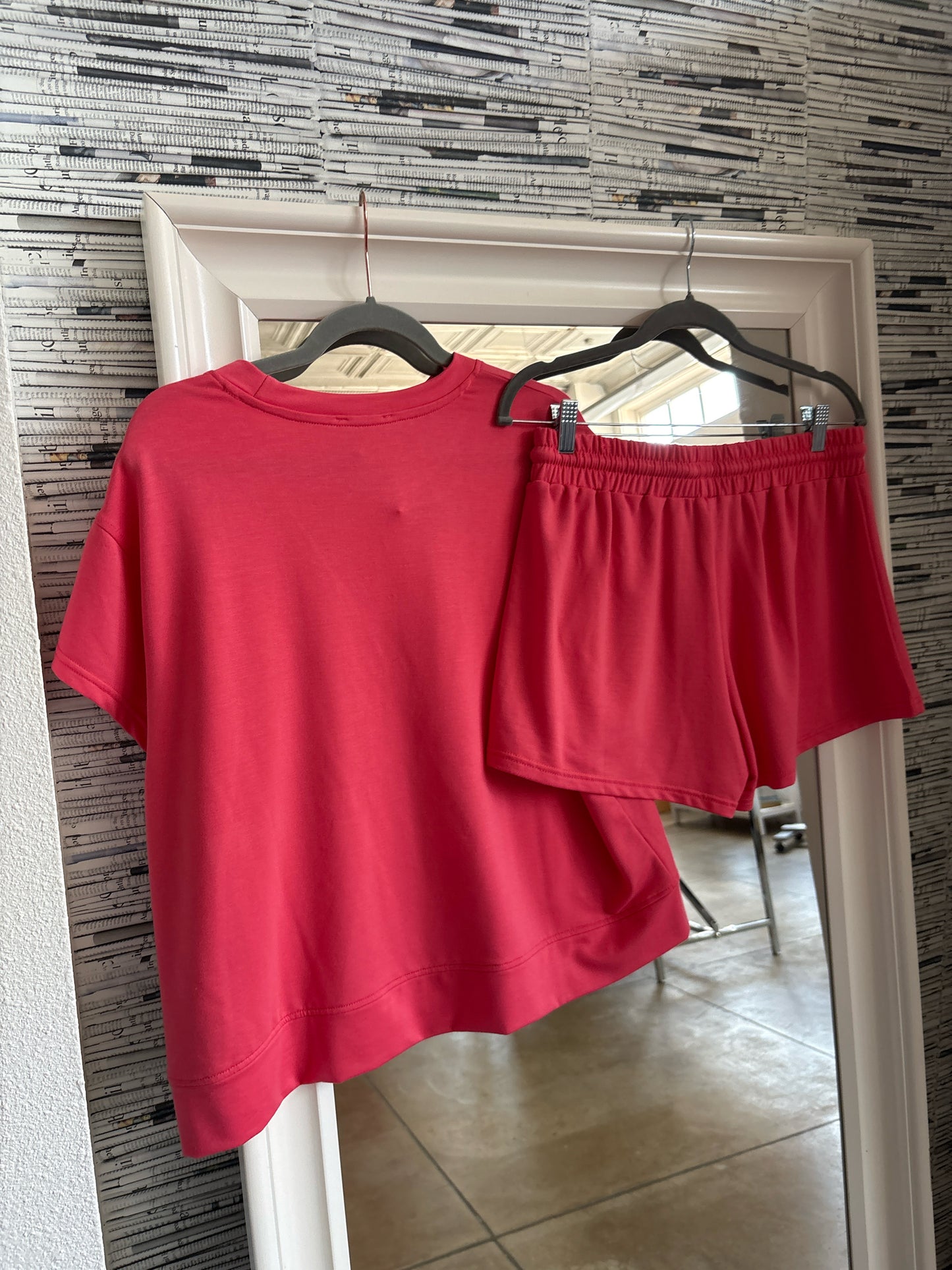 Mary Square Size M Coral Two PC Set