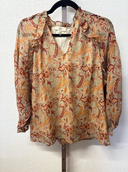 entro Size S orange multi Top