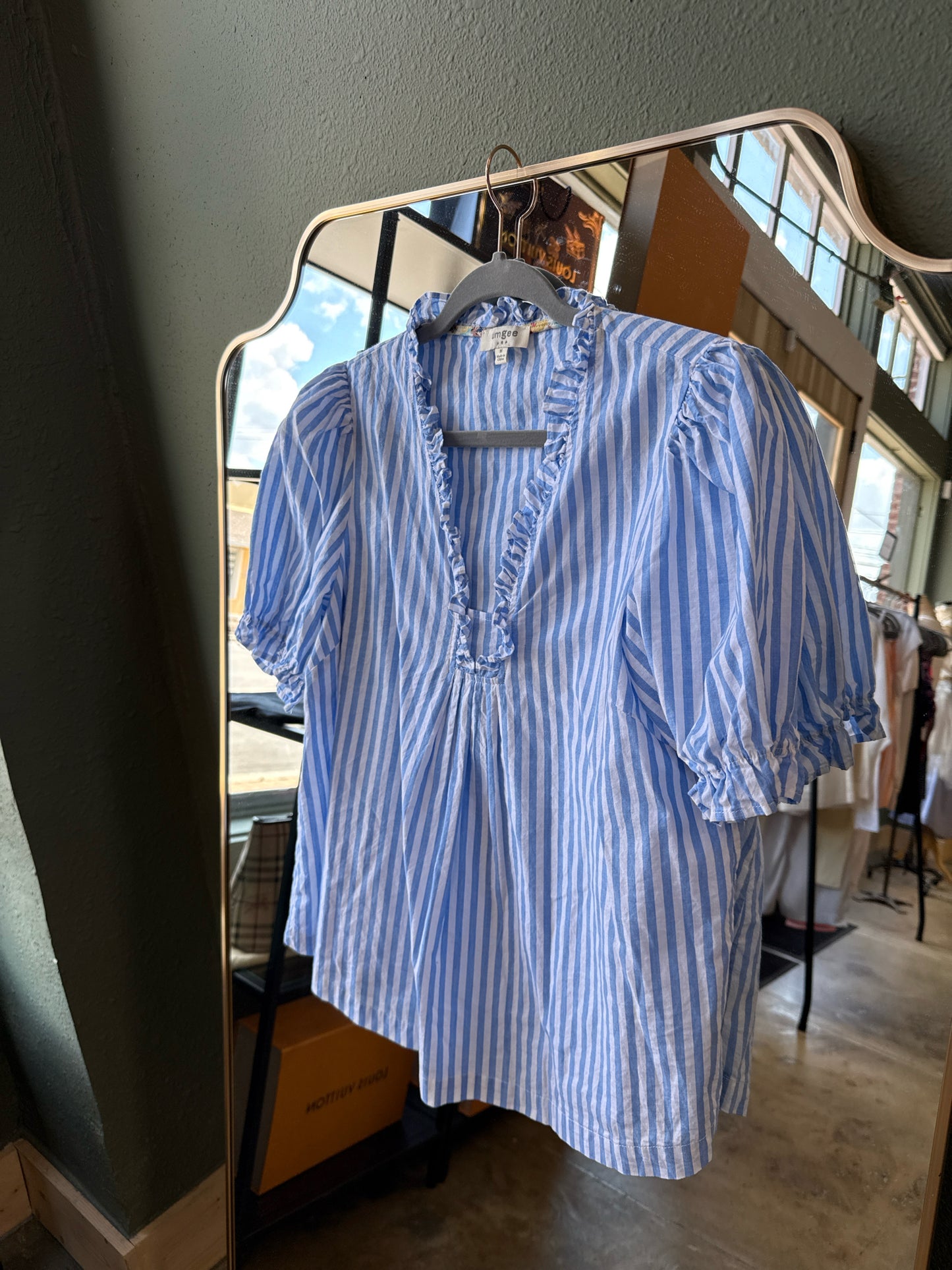 Umgee Size M Blue/White Top