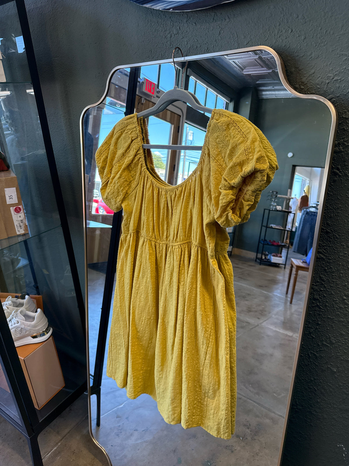 Easel Size M Mustard Dress