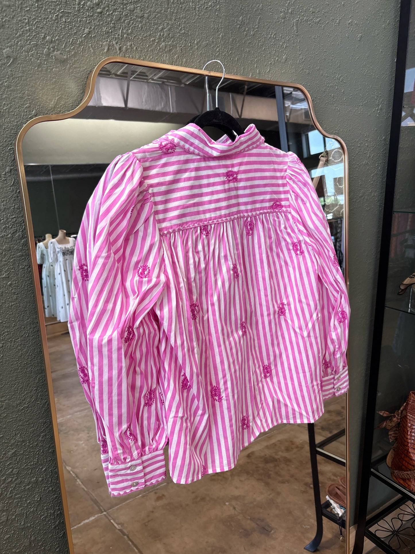 entro Size M pink/white Top