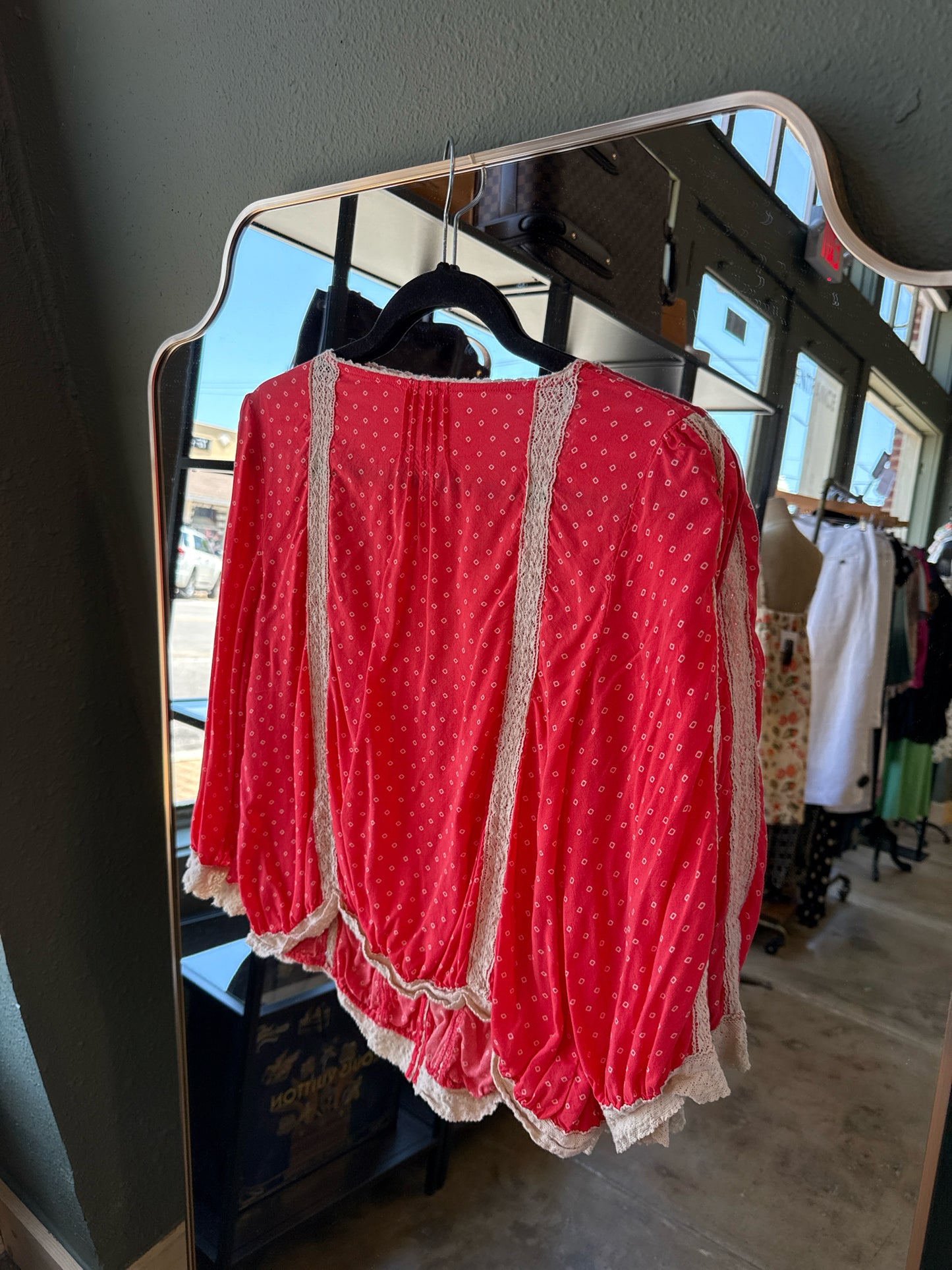 free people Size L Red Top