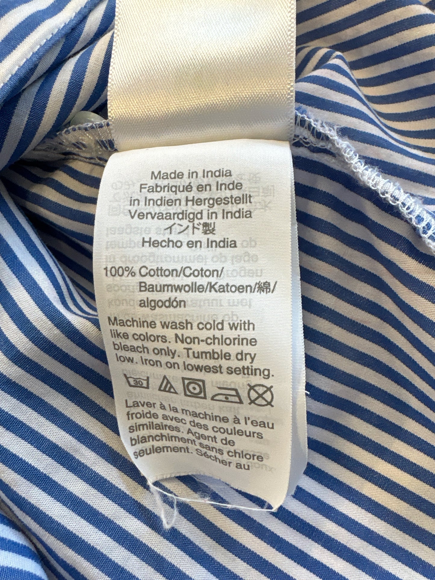 J. CREW Size XXS Blue/White Top