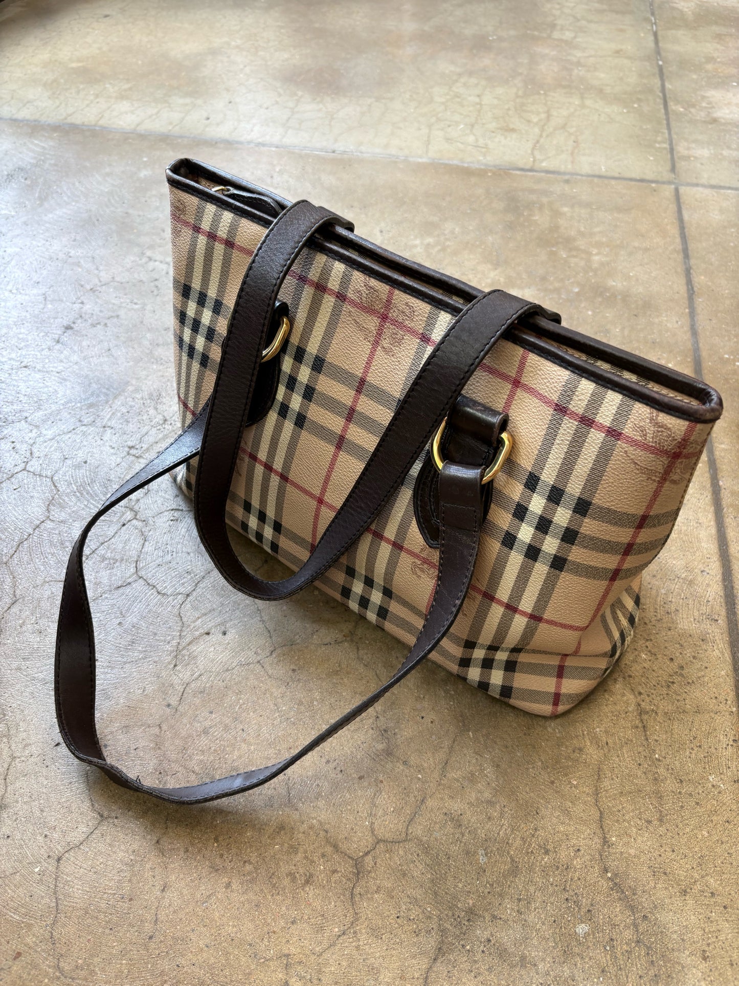burberry Cream/multi Plaid Bag