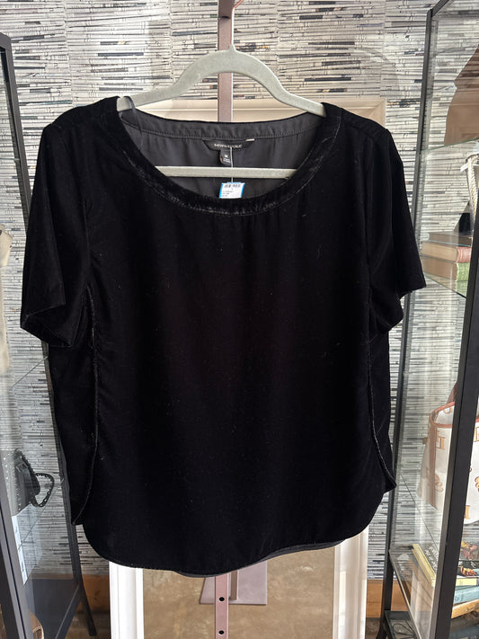 BANANA REP. Size M Black Velour Top