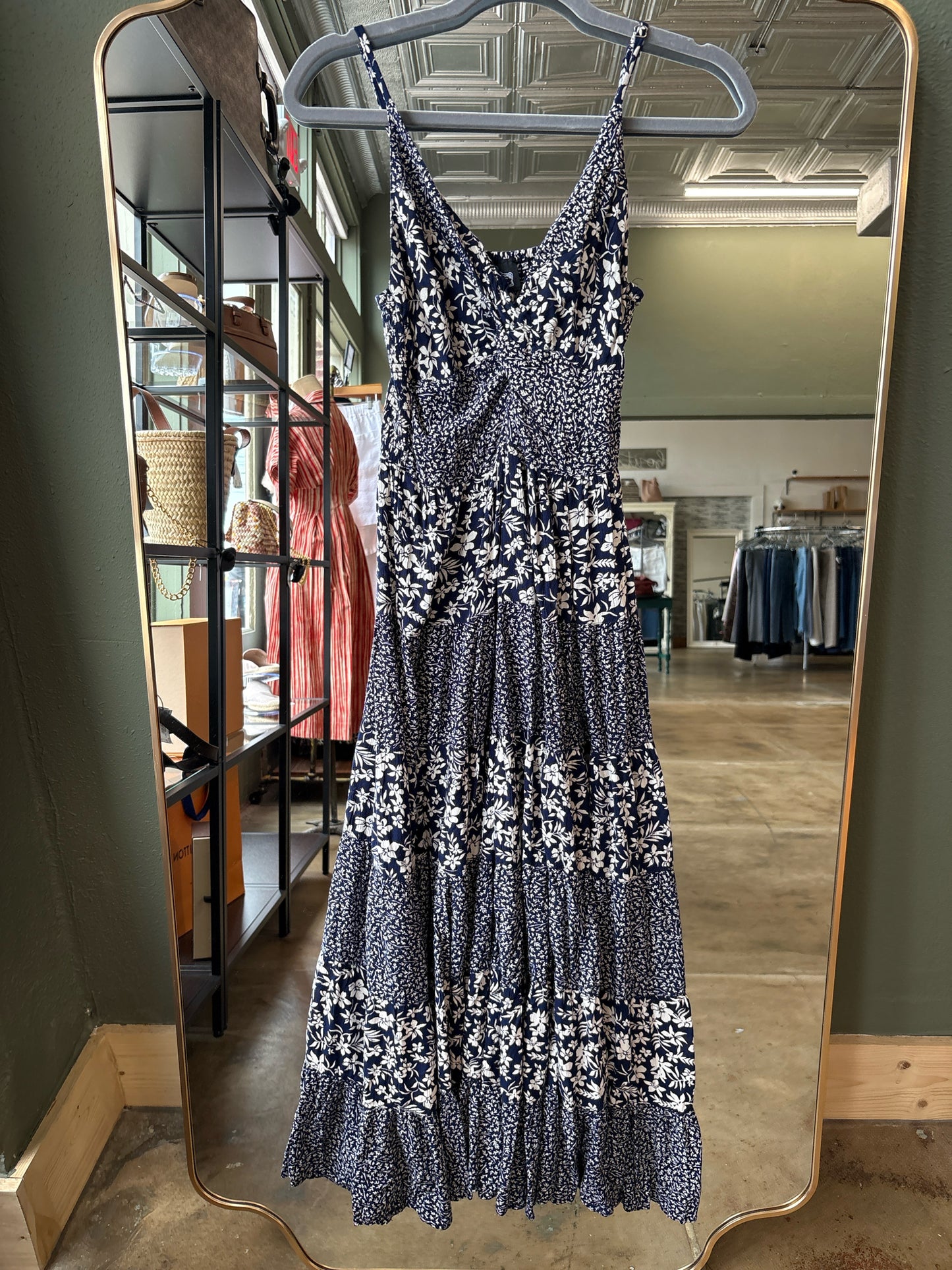 Angie Size M blue and white Dress