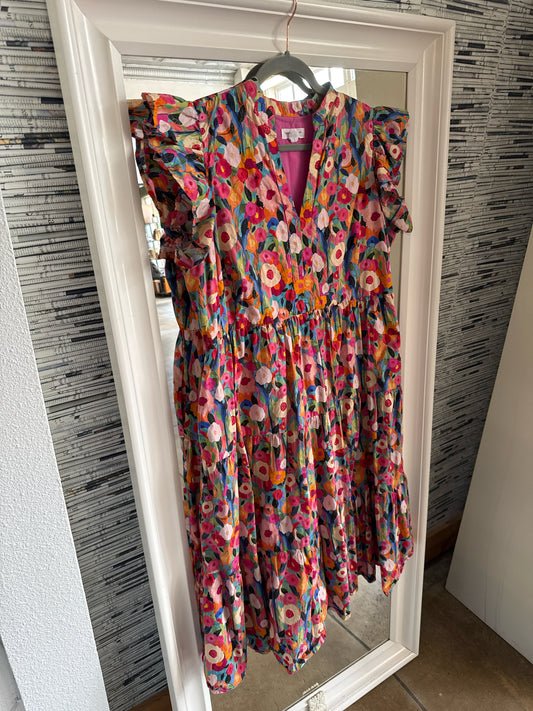 Chic Soul Size 1X Pink/multi Dress