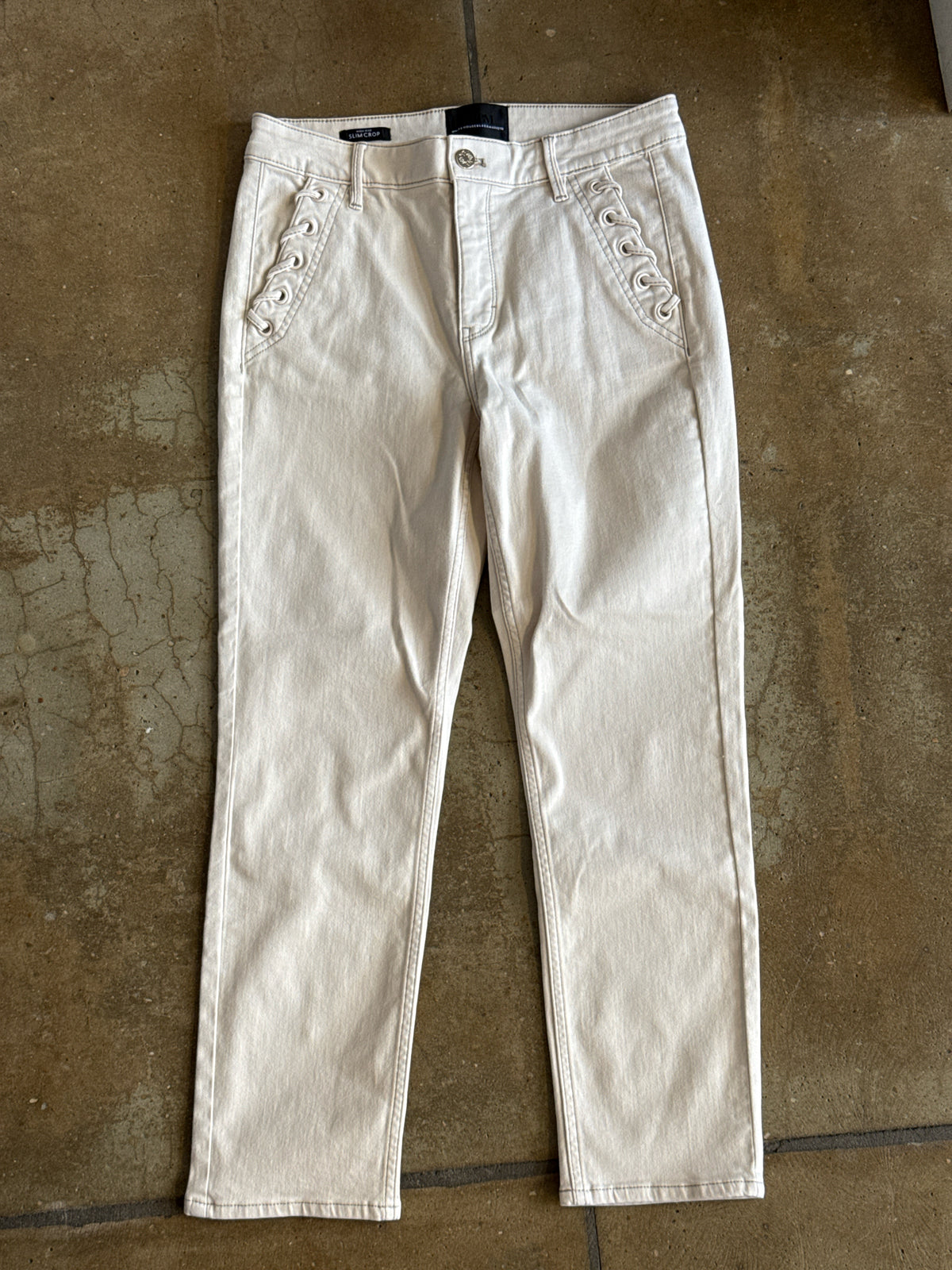 White House Black Market Size 6 Cream Pants