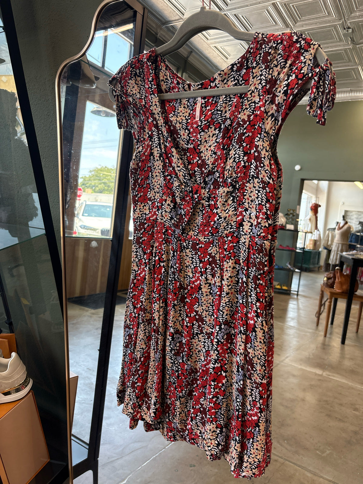 free people Size XS Red Print Dress