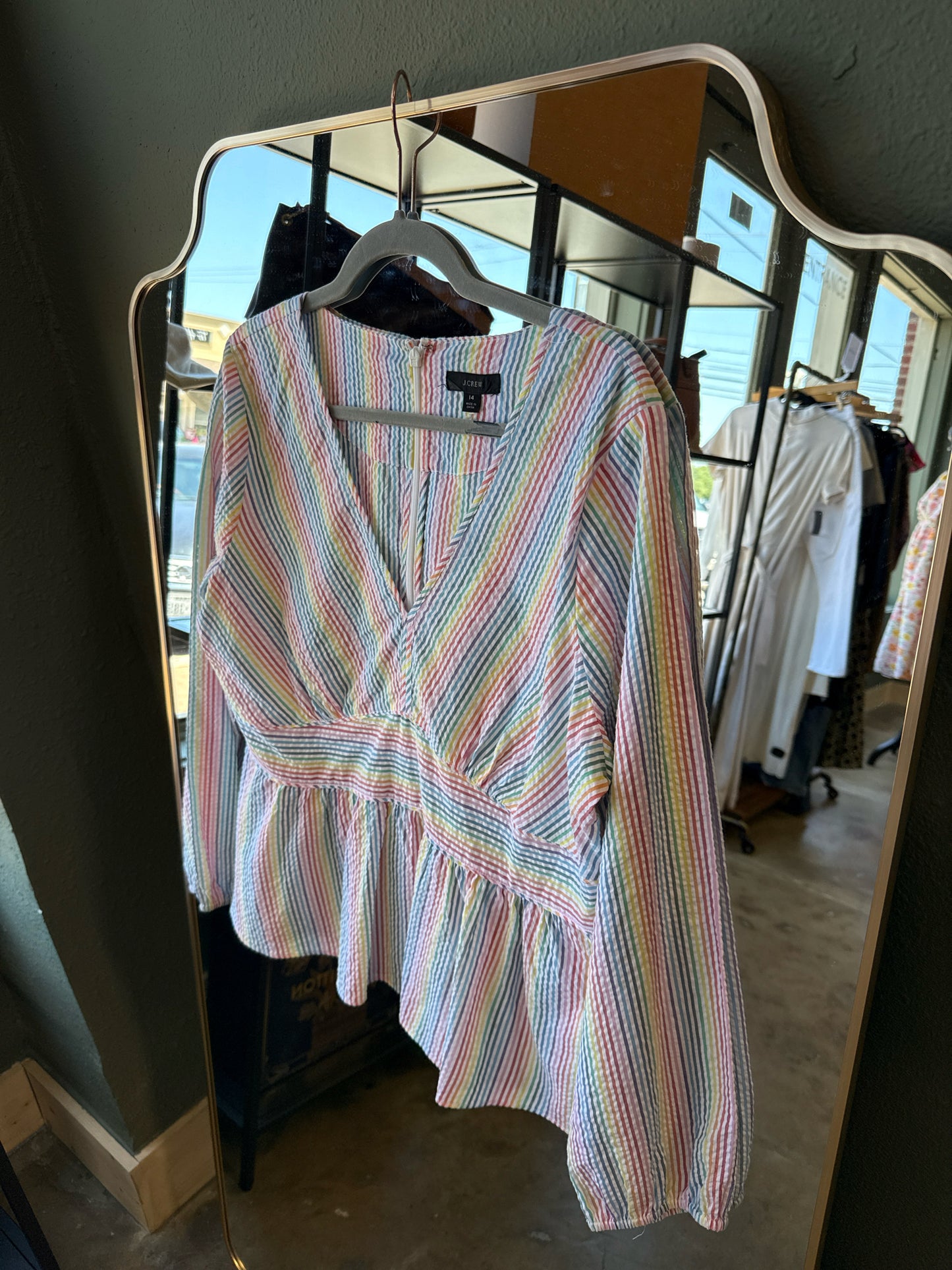 Jcrew Size 14 multi Stripe Top