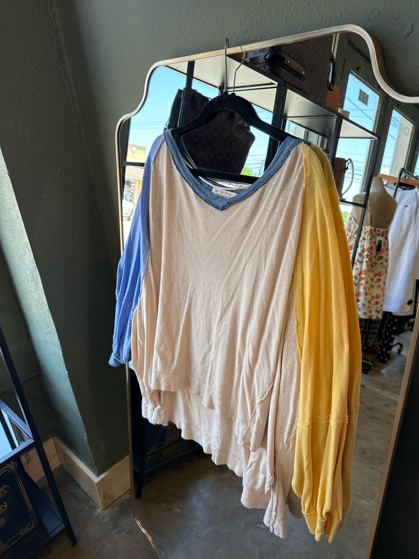 We The Free Size L Cream/Yellow Top