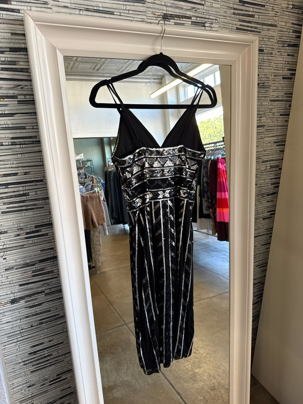 EXPRESS Size XS Black/Silver Dress