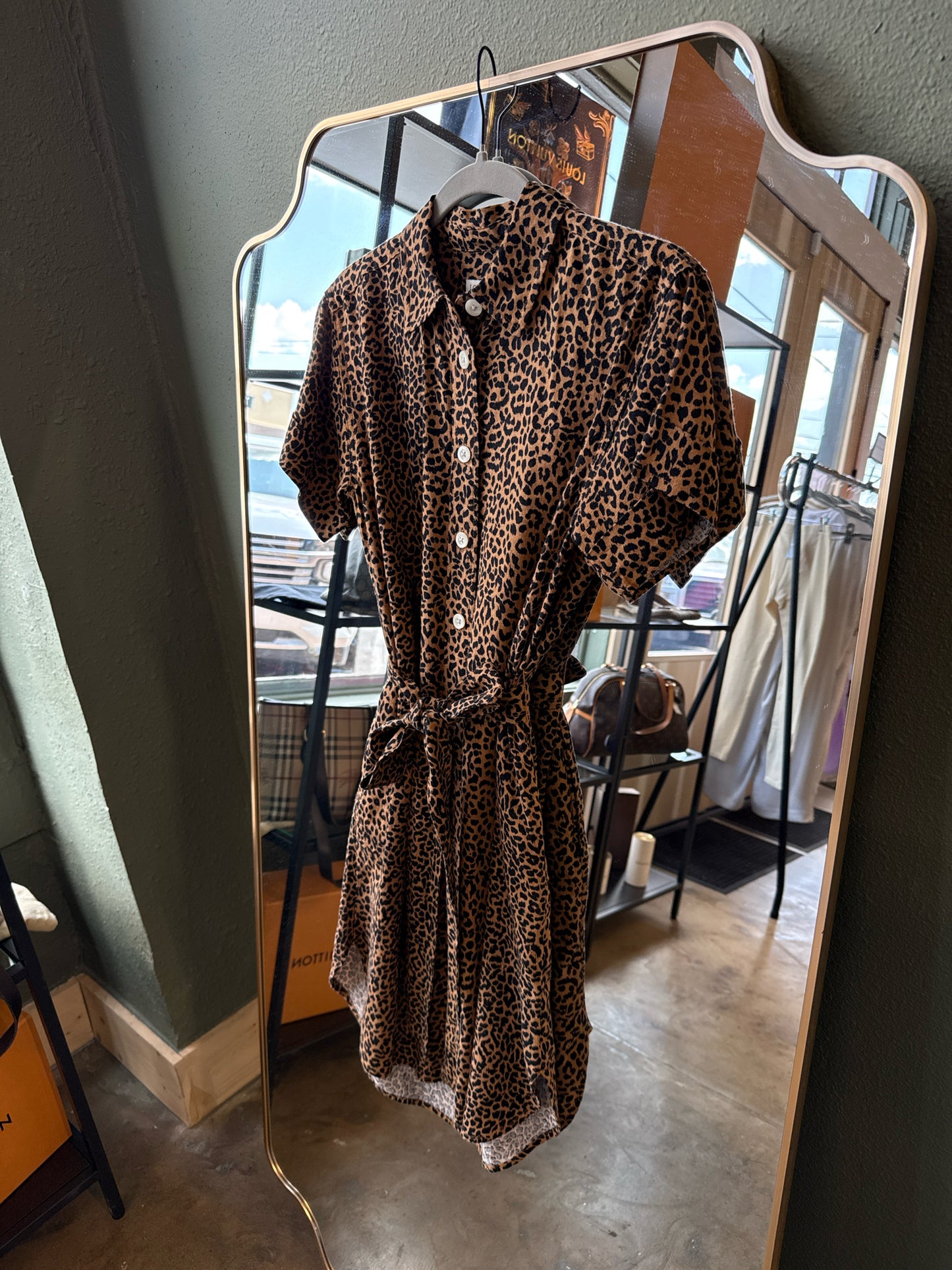 J. CREW Size XXS Brown/Black Dress