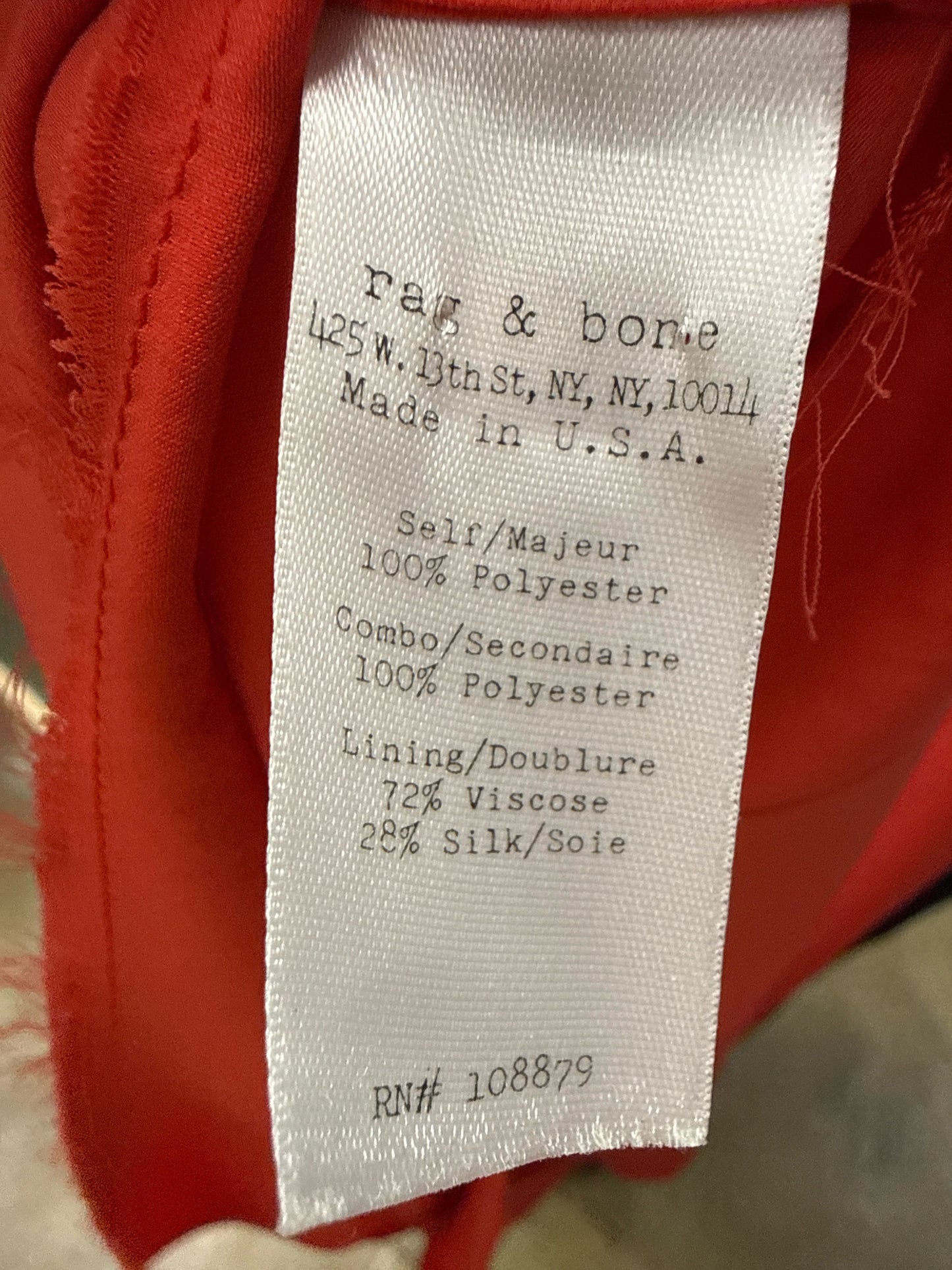 Rag & Bone Size S Red Top