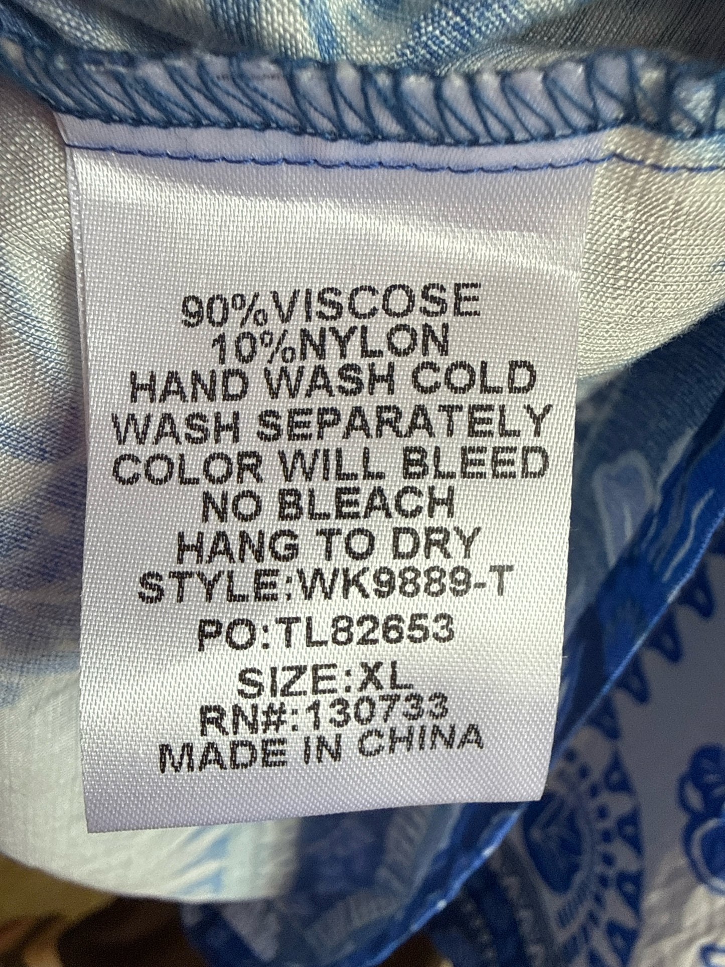 Umgee Size XL Blue/White Top