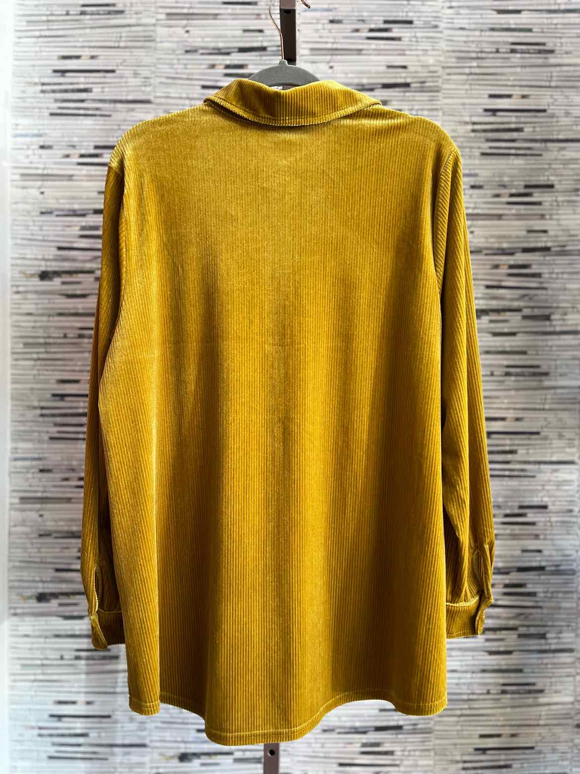 Soft Surroundings Size L Mustard Ribbed Top