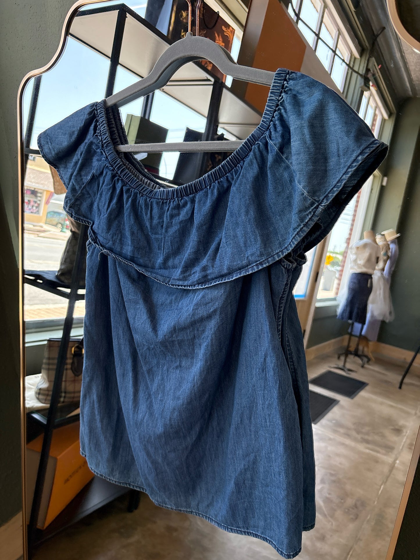 White House Black Market Size S Denim Top